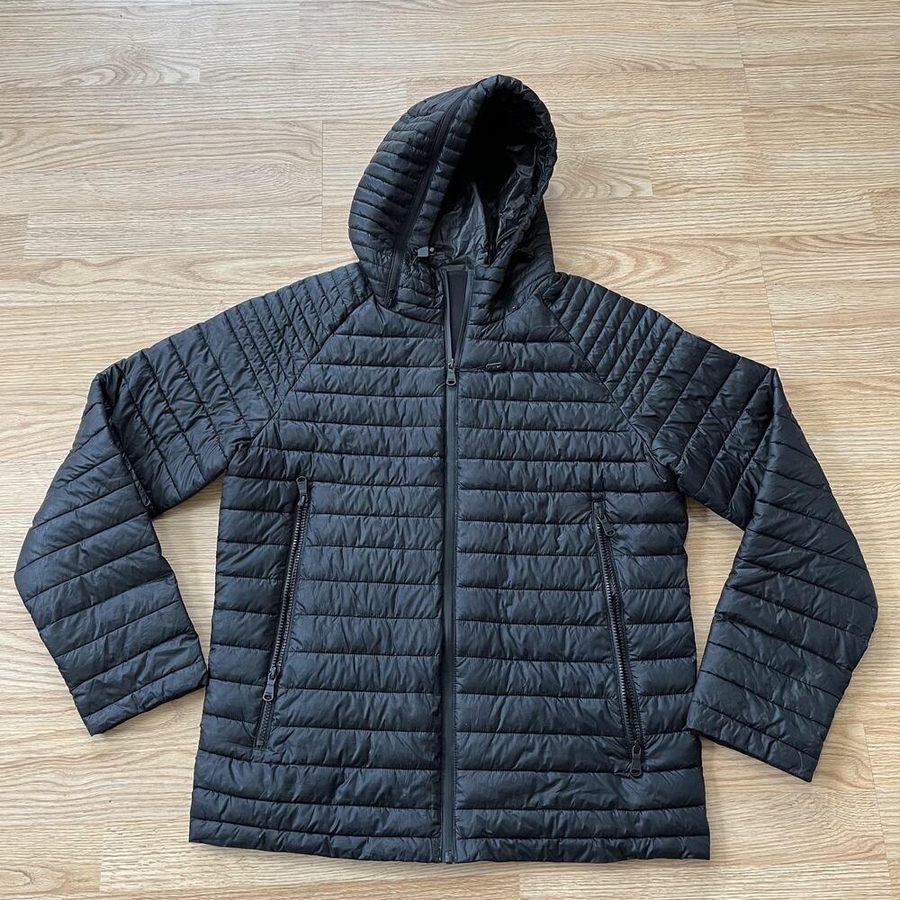 Pajar Jacket Mens Medium Black Hooded Lightweight Quilted Puffer Outdoor 1963‎